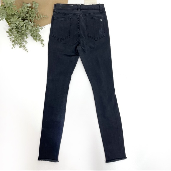 RAG & BONE• black distressed skinny jean - Picture 5 of 6